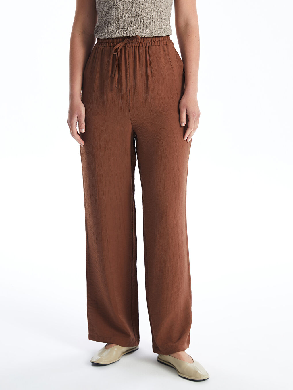 Elastic Waist Comfortable Fit Women's Trousers -S4KJ13Z8-YA1