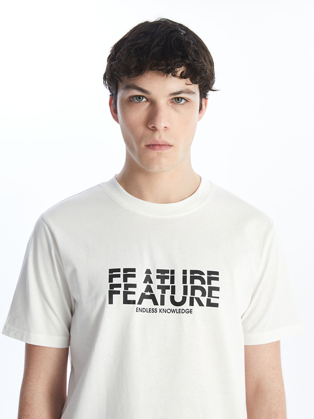 Crew Neck Short Sleeve Printed Combed Cotton Men's T-shirt -S4KJ45Z8-R9J