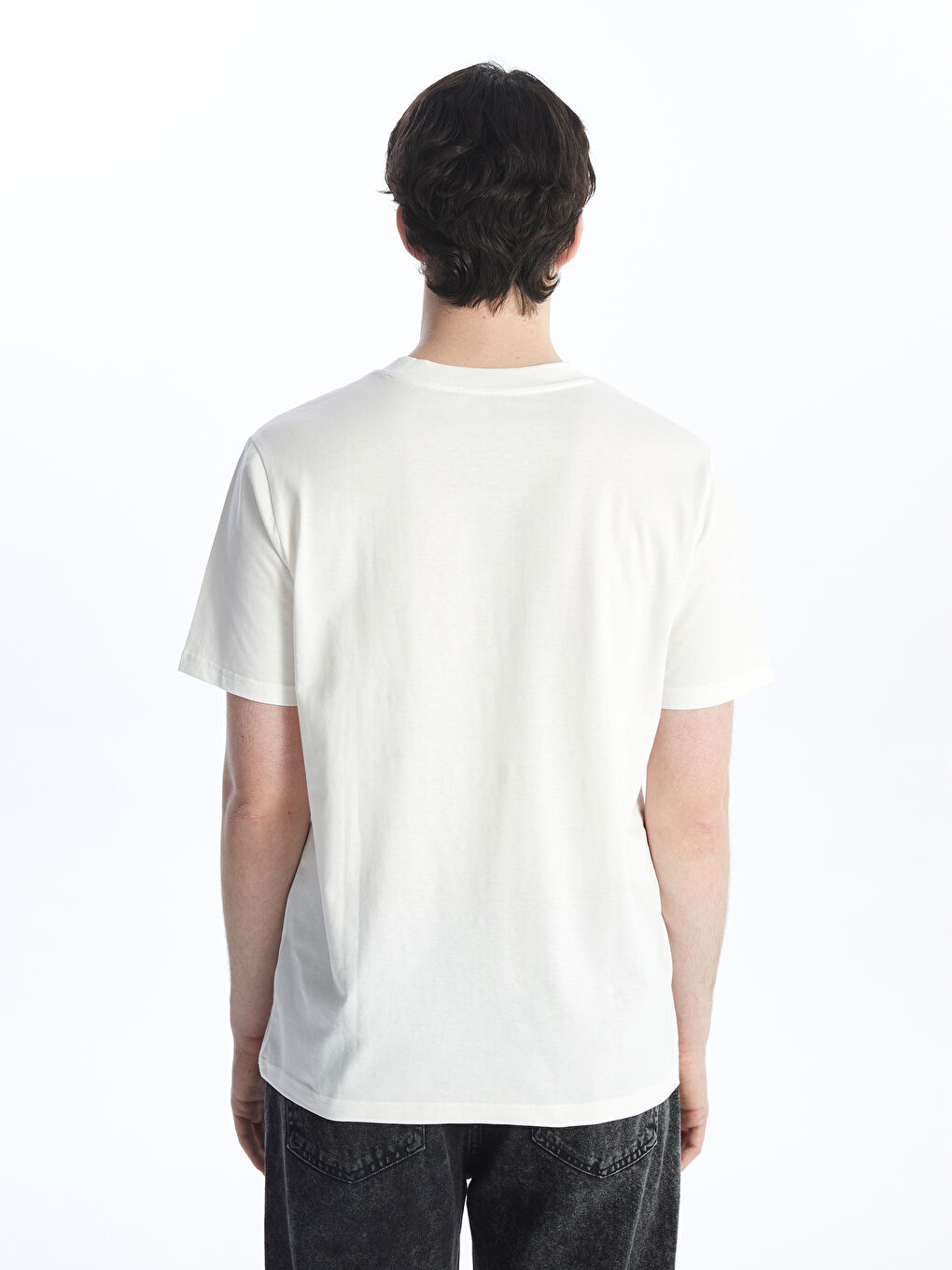 Crew Neck Short Sleeve Printed Combed Cotton Men's T-shirt -S4KJ45Z8-R9J