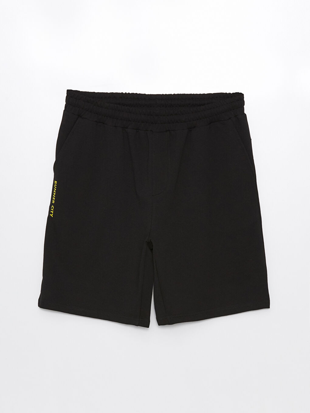 Siyah Standart Kalıp Erkek Şort-6