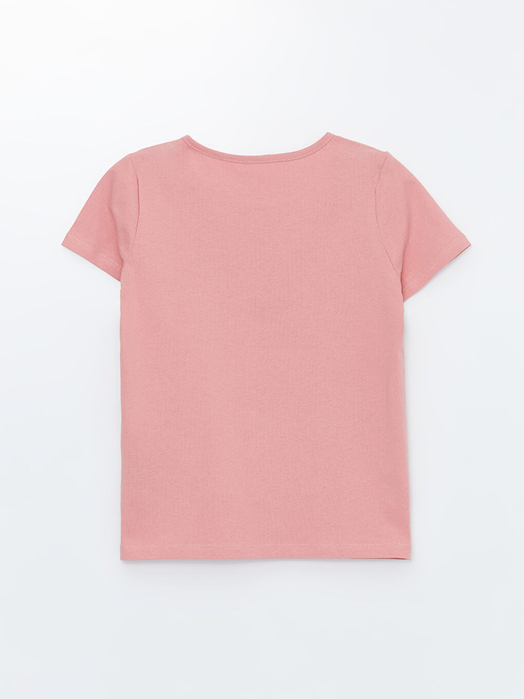 Pembe Bisiklet Yaka Baskılı Kısa Kollu Kız Çocuk Tişört-3