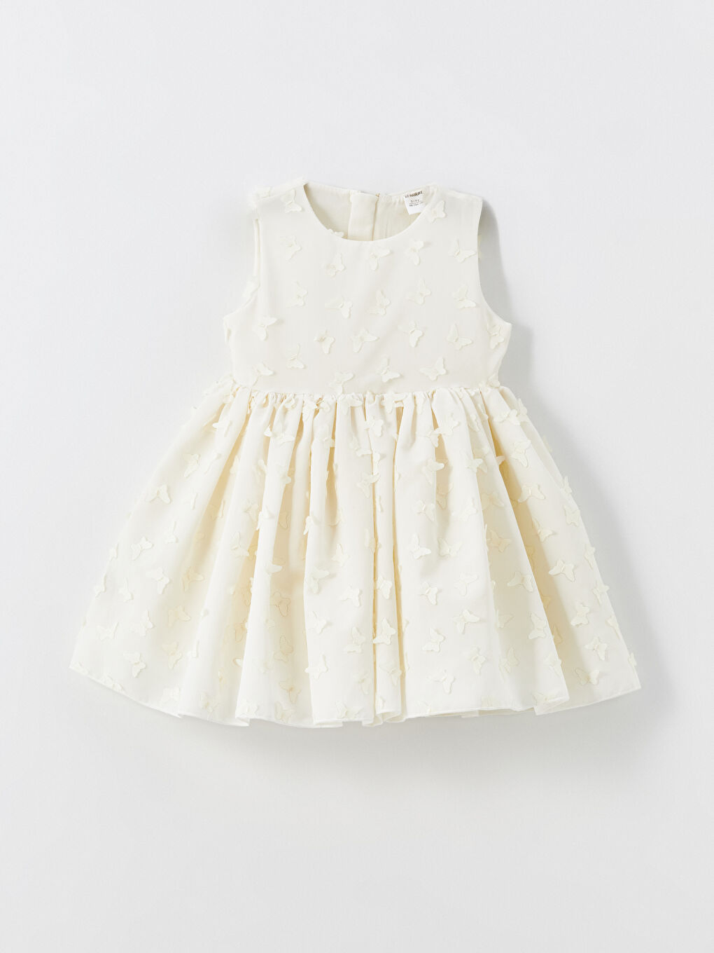 Crew Neck Sleeveless Lace Baby Girl Dress -S4KJ87Z1-FES