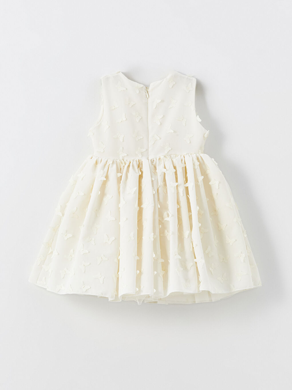 Crew Neck Sleeveless Lace Baby Girl Dress -S4KJ87Z1-FES