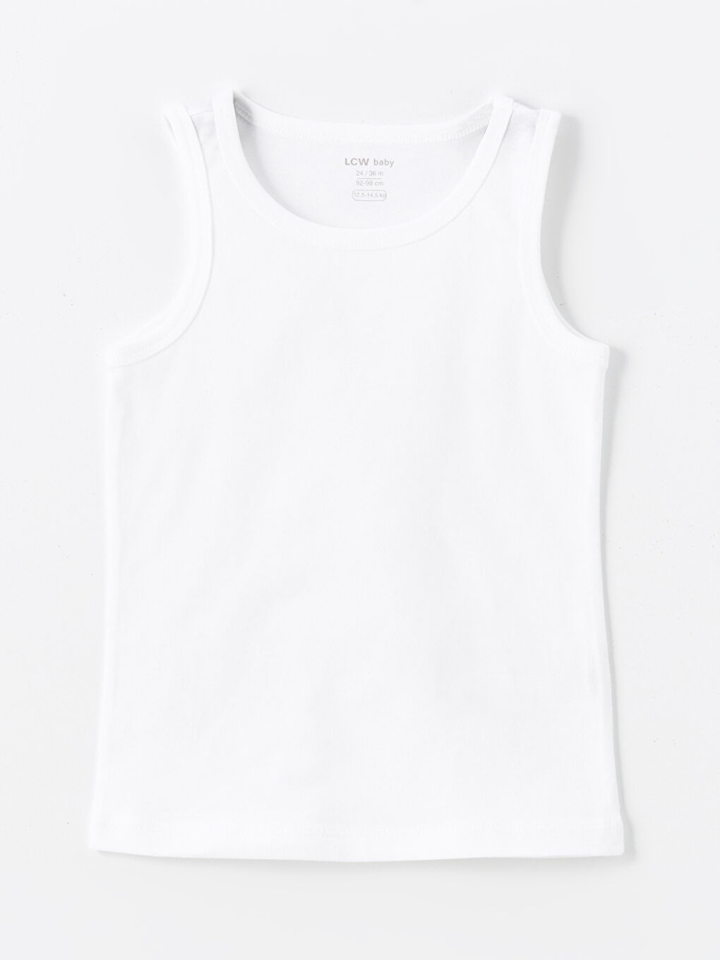 Ekru Bisiklet Yaka Basic Erkek Bebek Atlet