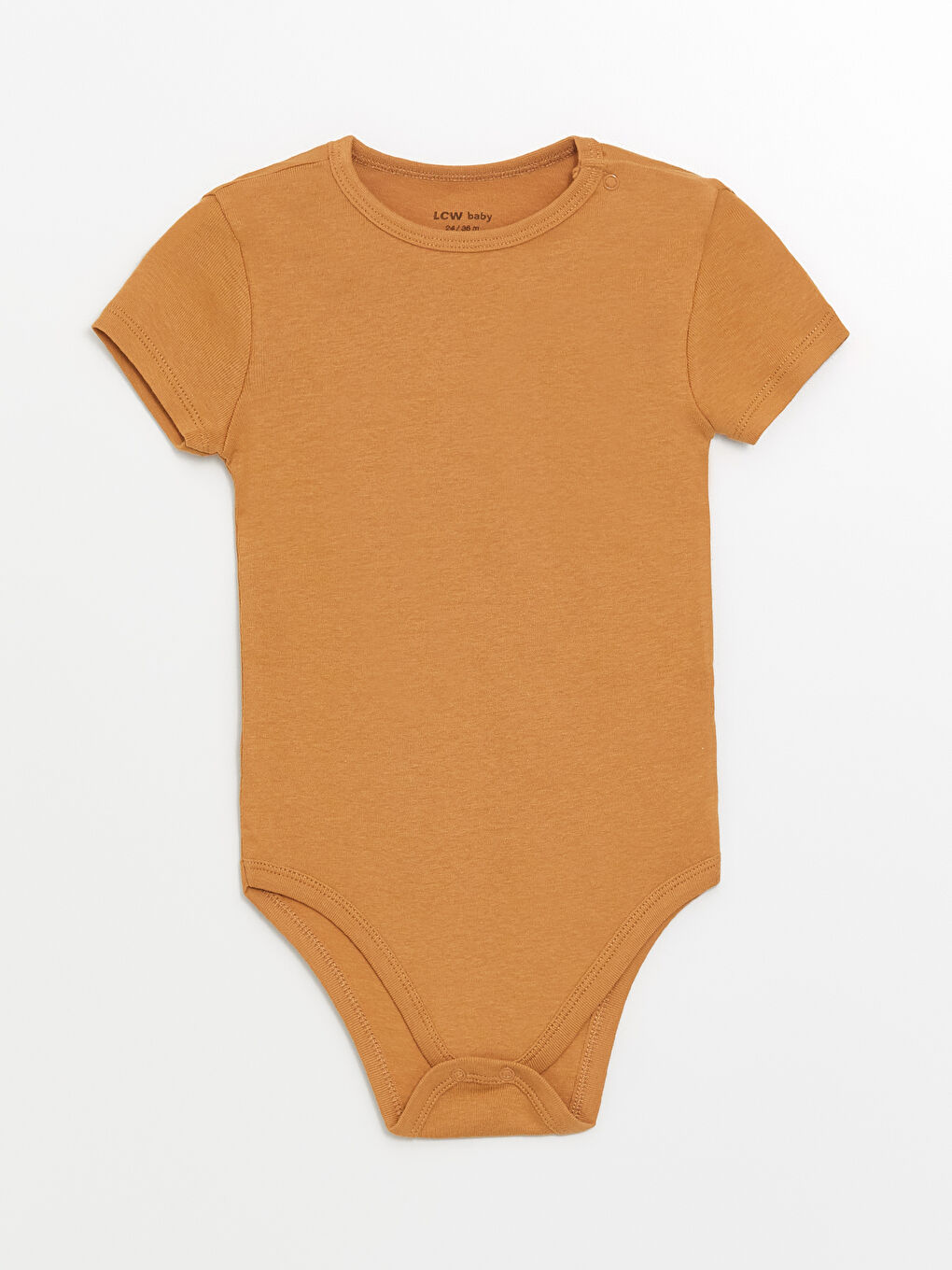 Kahverengi Baskılı Bisiklet Yaka Kısa Kollu Erkek Bebek Çıtçıtlı Bodysuit