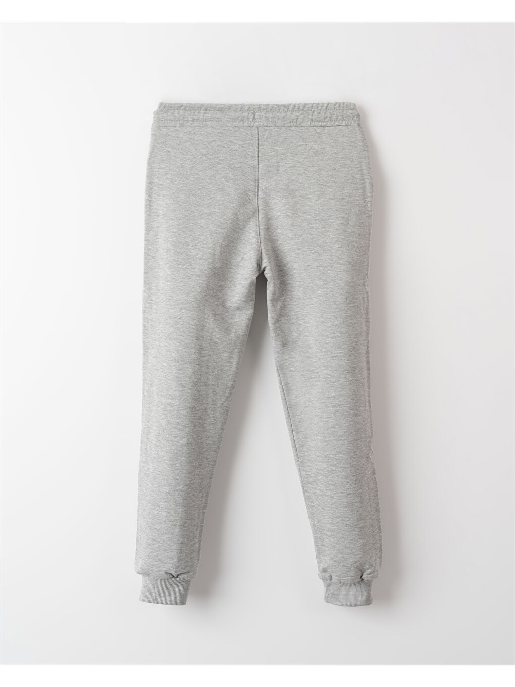Gri Beli Lastikli Baskılı Erkek Çocuk Jogger Eşofman Altı-1