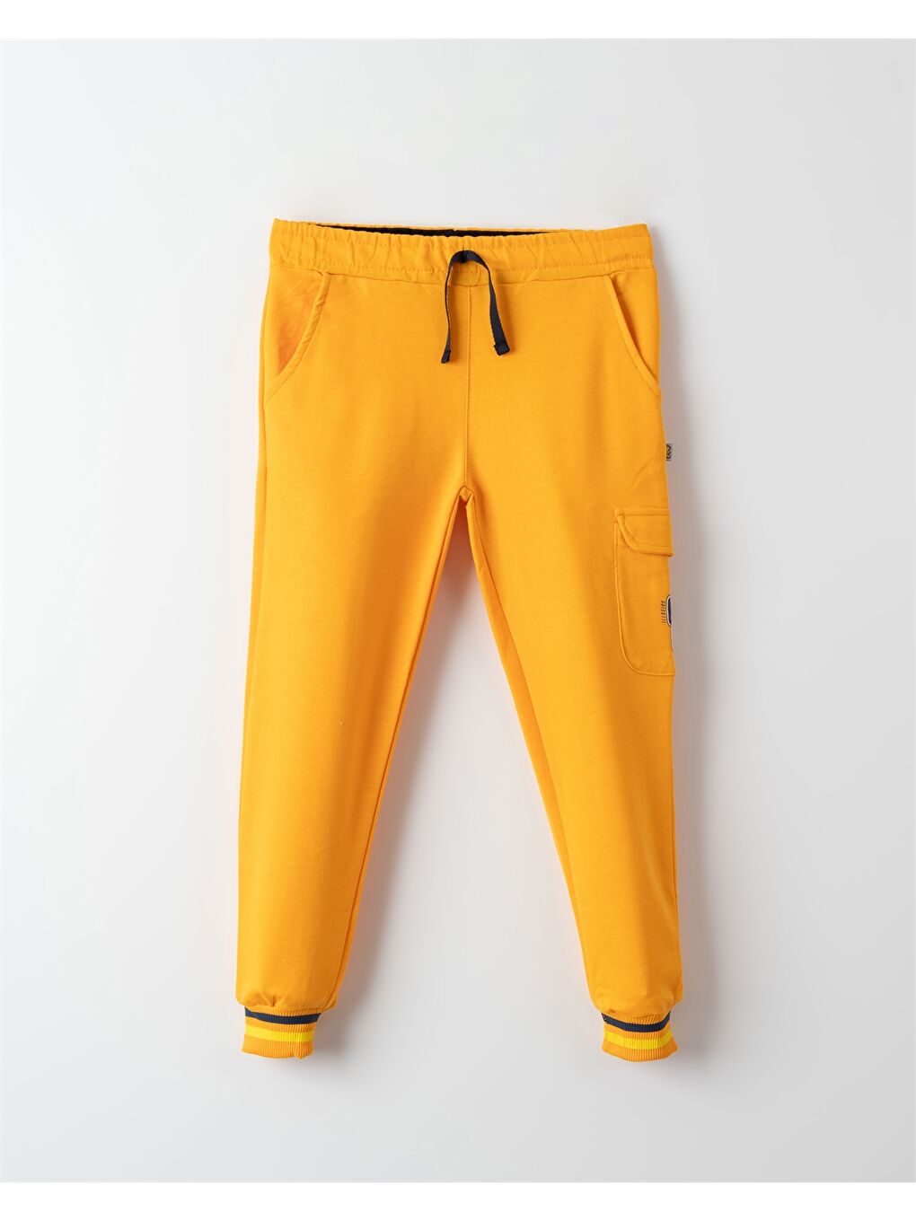 Kahverengi Beli Lastikli Baskılı Erkek Çocuk Jogger Eşofman Altı