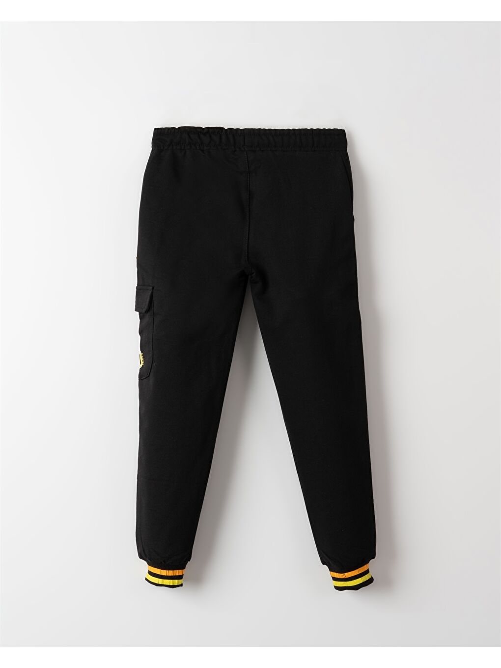 Siyah Beli Lastikli Baskılı Erkek Çocuk Jogger Eşofman Altı-1
