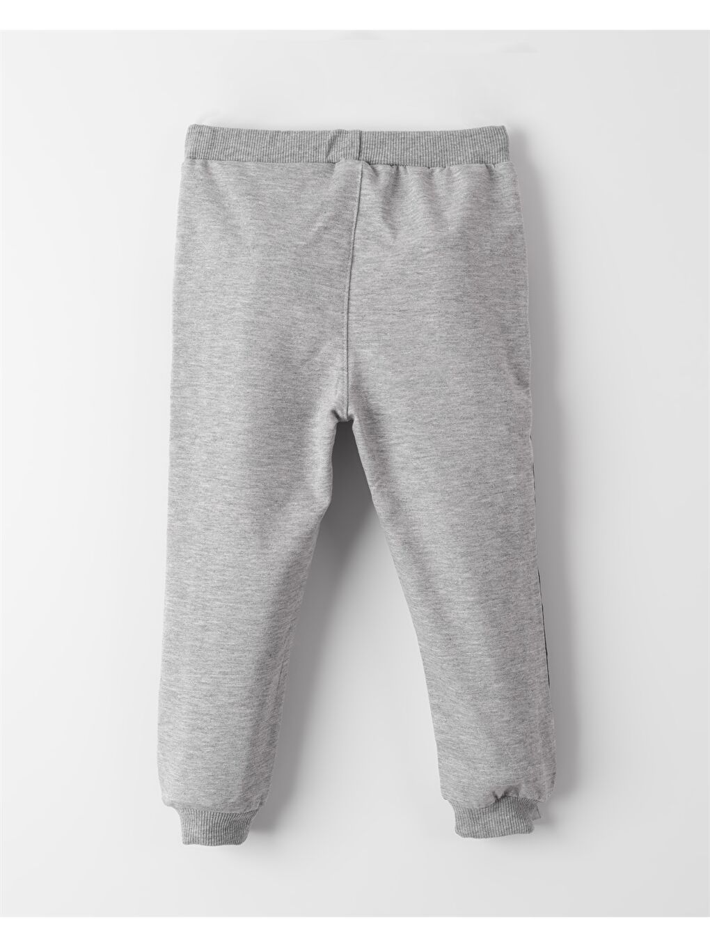 Gri Beli Lastikli Baskılı Erkek Bebek Jogger Eşofman Altı-1