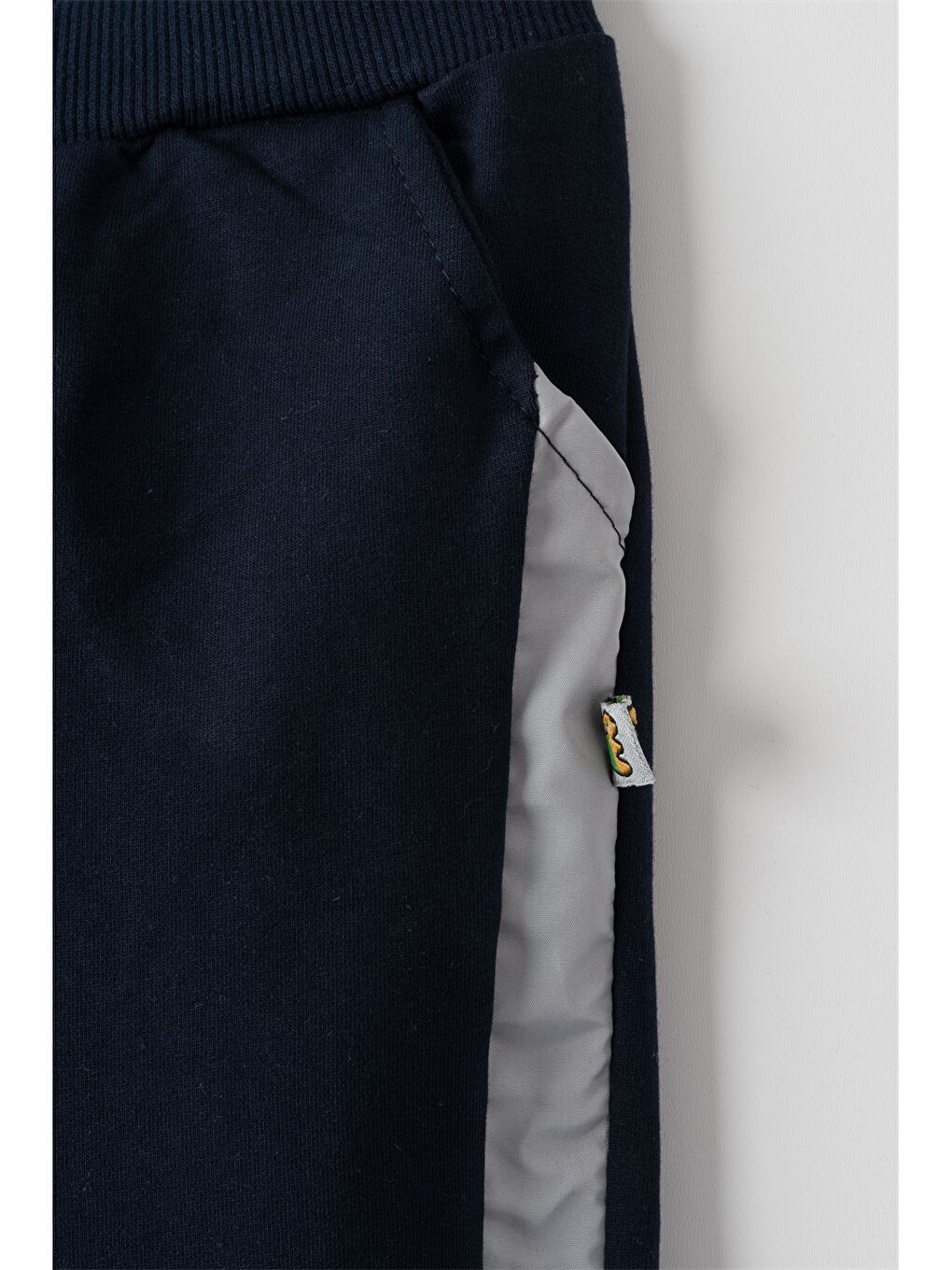 Lacivert Beli Lastikli Baskılı Erkek Bebek Jogger Eşofman Altı-2