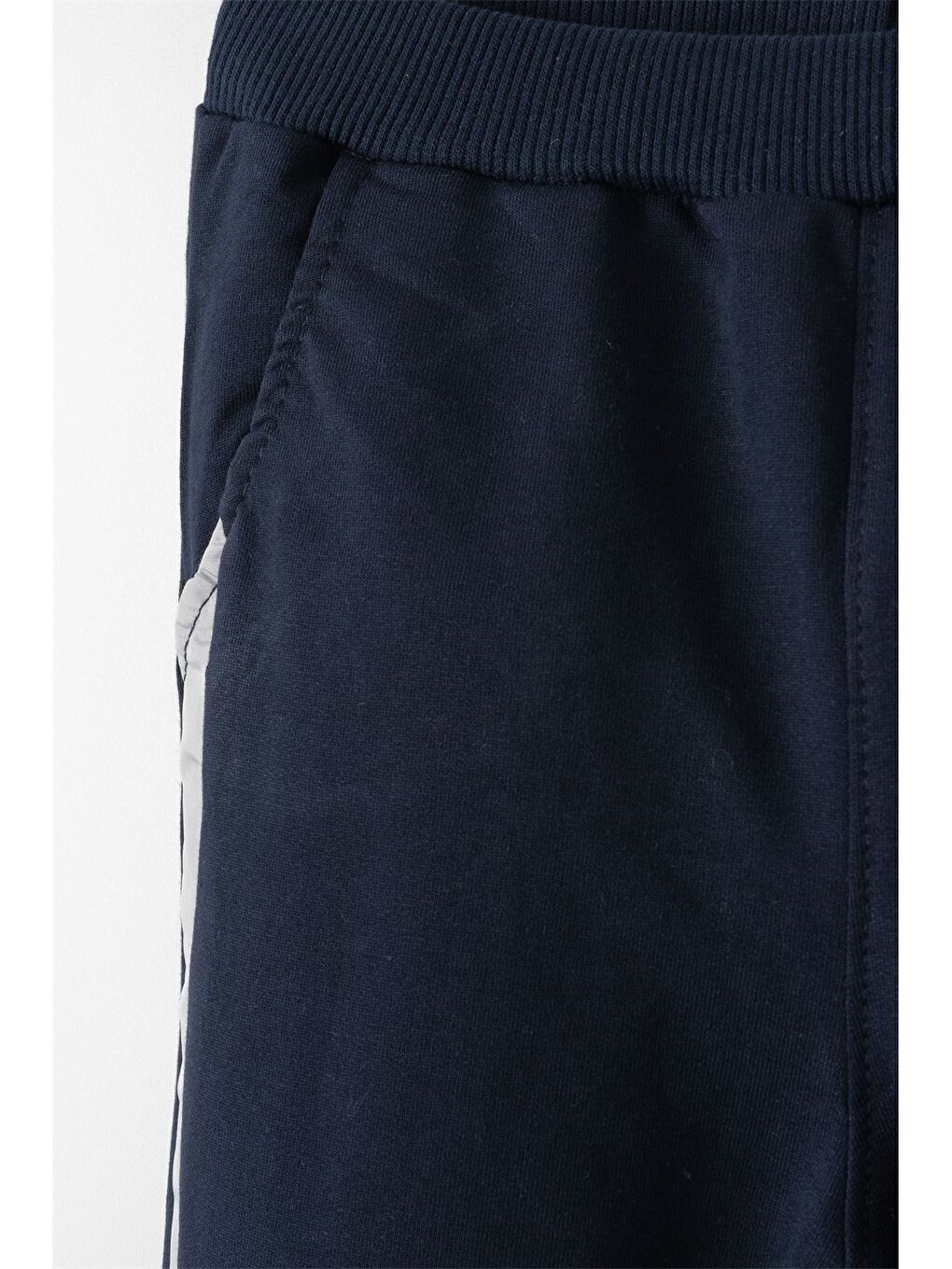 Lacivert Beli Lastikli Baskılı Erkek Bebek Jogger Eşofman Altı-3