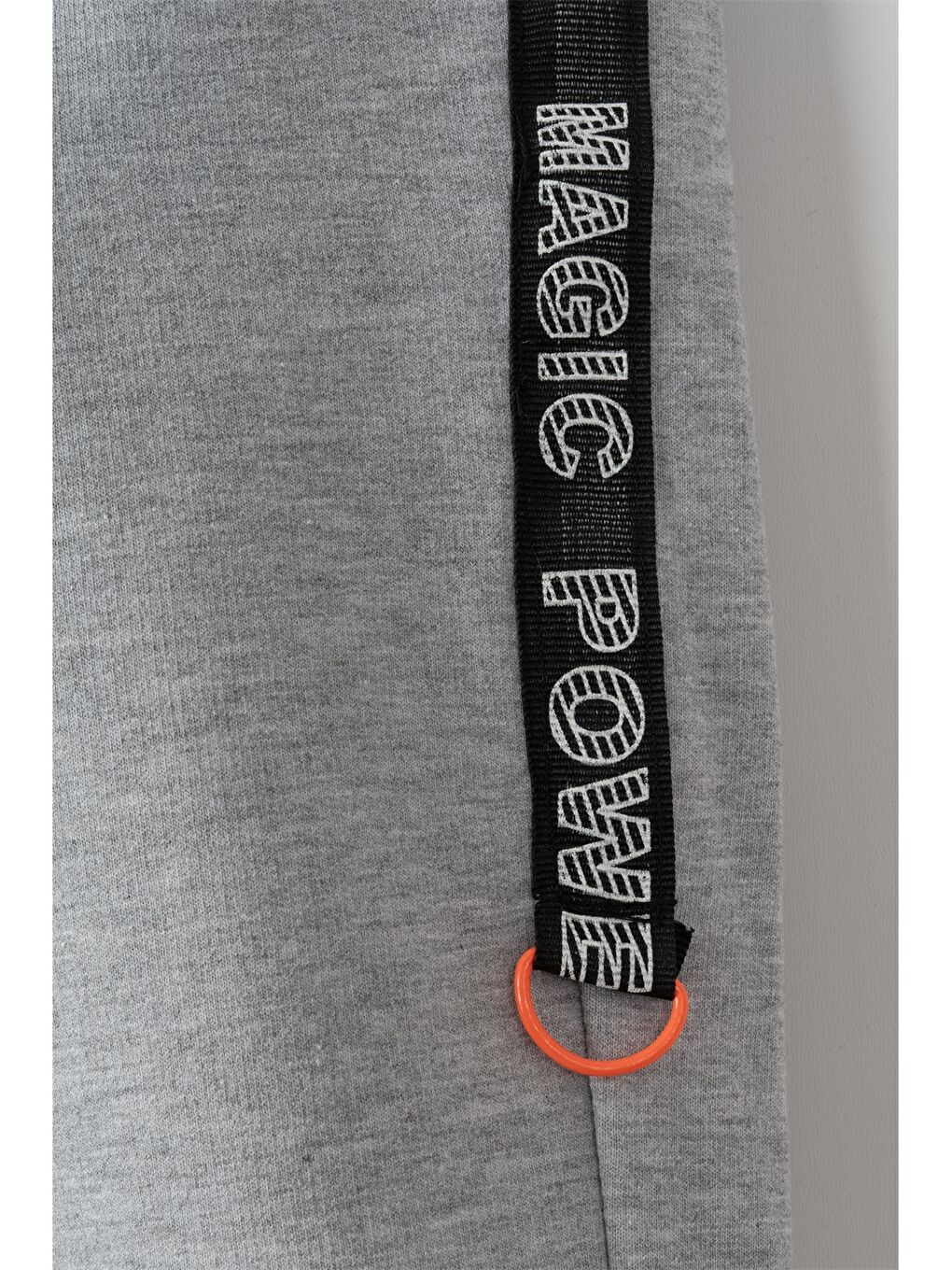 Gri Beli Lastikli Baskılı Erkek Çocuk Jogger Eşofman Altı-3