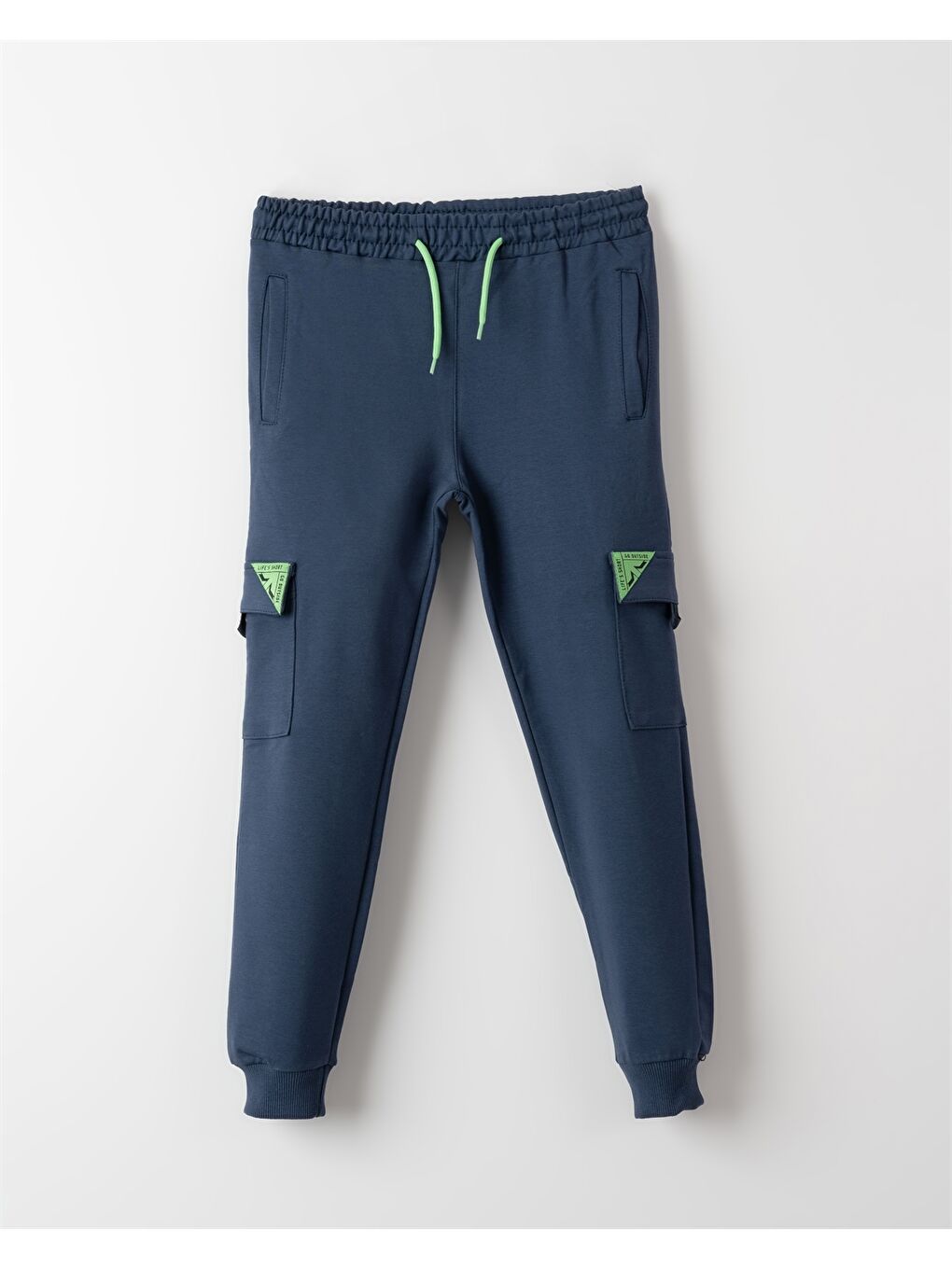 Lacivert Beli Lastikli Erkek Çocuk Jogger Eşofman Altı