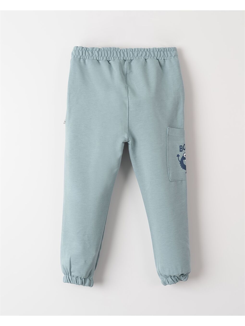 Mavi Beli Lastikli Erkek Bebek Jogger Eşofman Altı-1