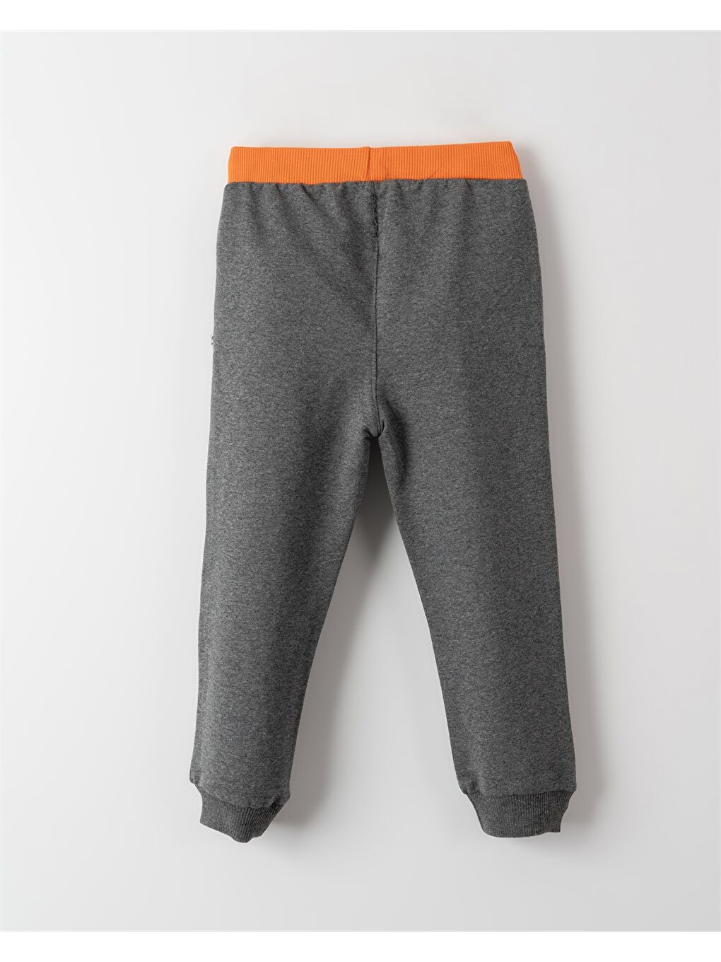 Antrasit Beli Lastikli Desenli Erkek Bebek Jogger Eşofman Altı-1