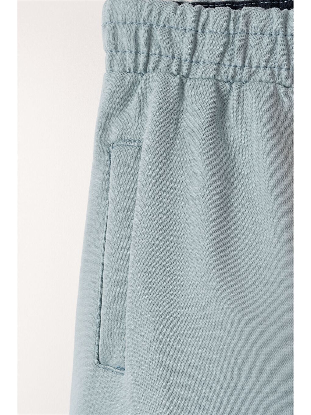 Petrol Beli Lastikli Desenli Erkek Bebek Jogger Eşofman Altı-3