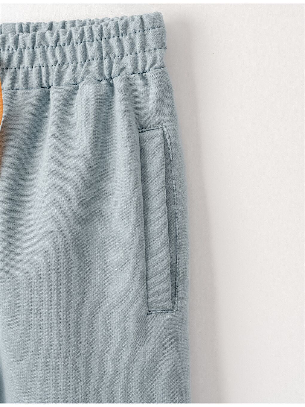 Mavi Beli Lastikli Desenli Erkek Bebek Jogger Eşofman Altı-2