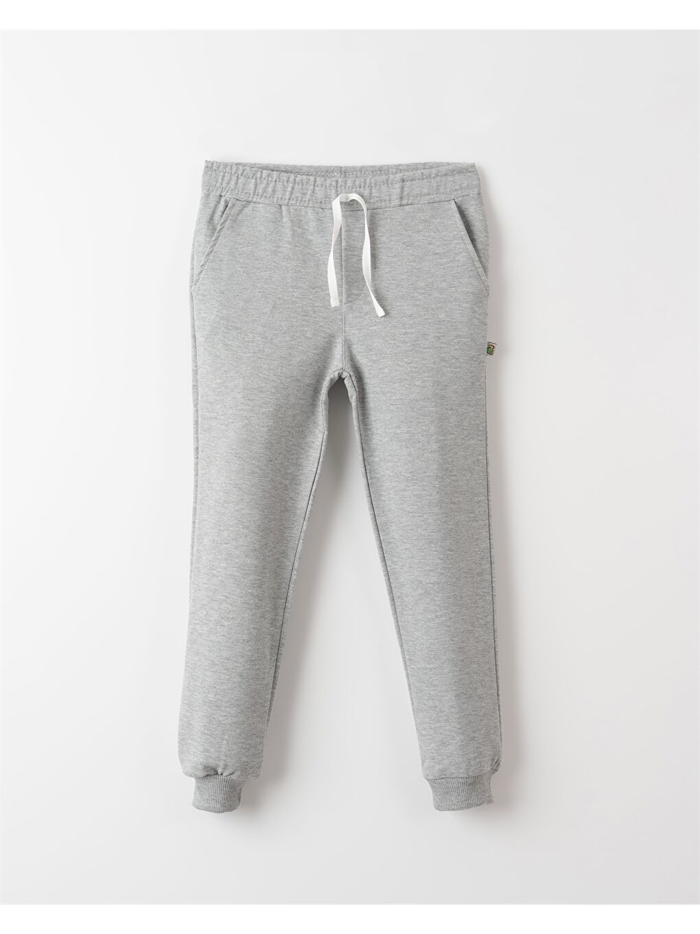 Gri Beli Lastikli Kız Bebek Jogger Eşofman Alt