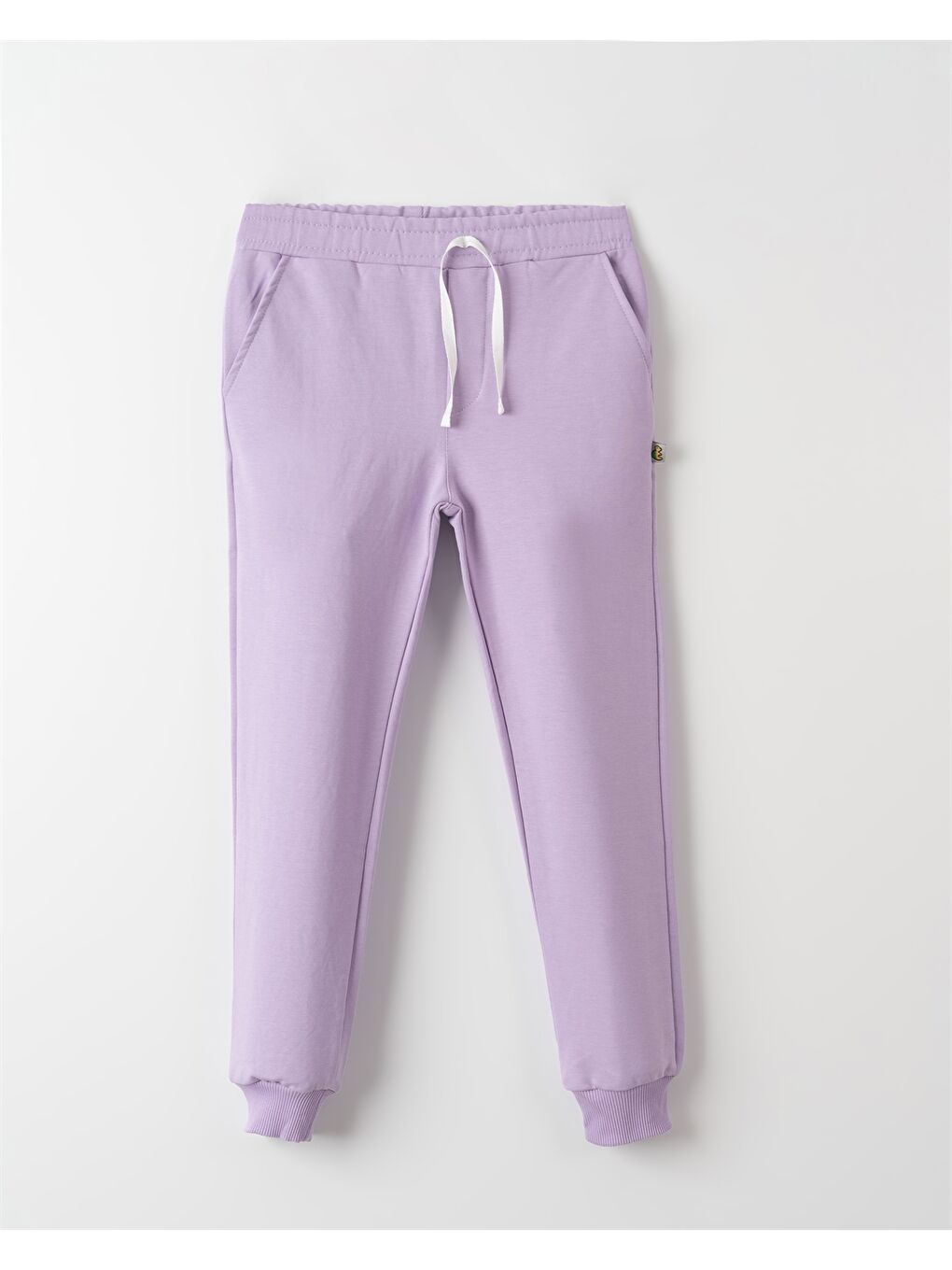Lila Beli Lastikli Kız Bebek Jogger Eşofman Alt