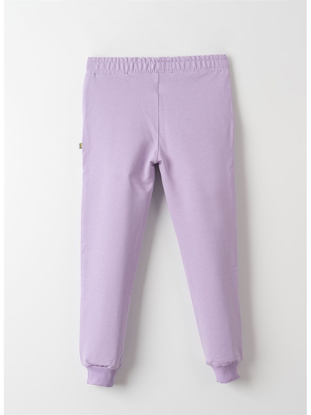 Lila Beli Lastikli Kız Bebek Jogger Eşofman Alt-1