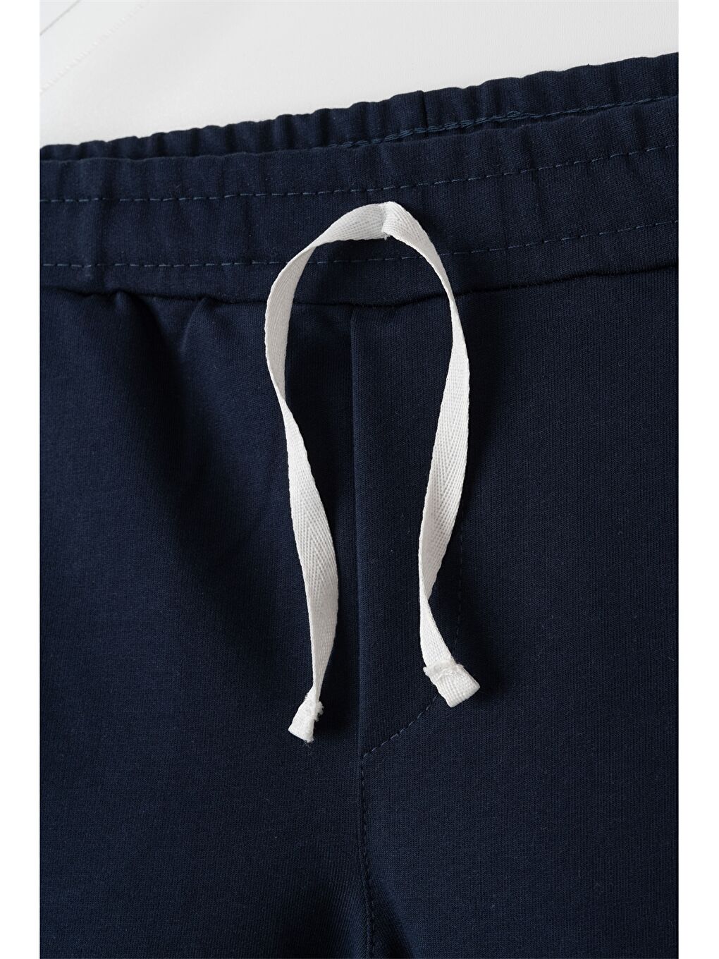 Lacivert Beli Lastikli Kız Bebek Jogger Eşofman Alt-1