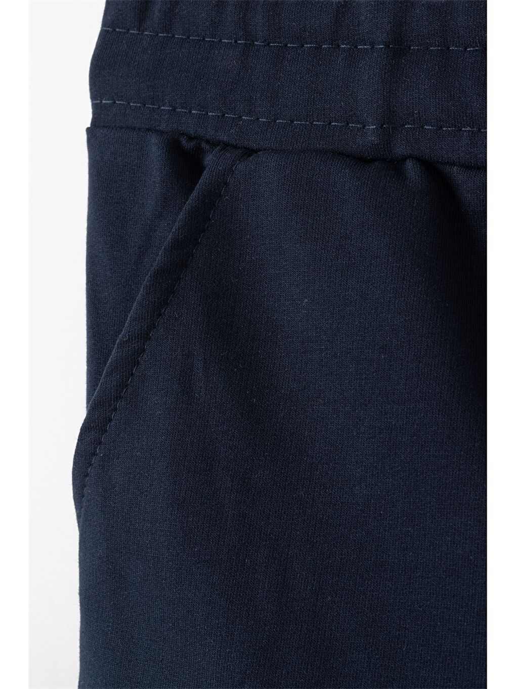 Lacivert Beli Lastikli Kız Bebek Jogger Eşofman Alt-3