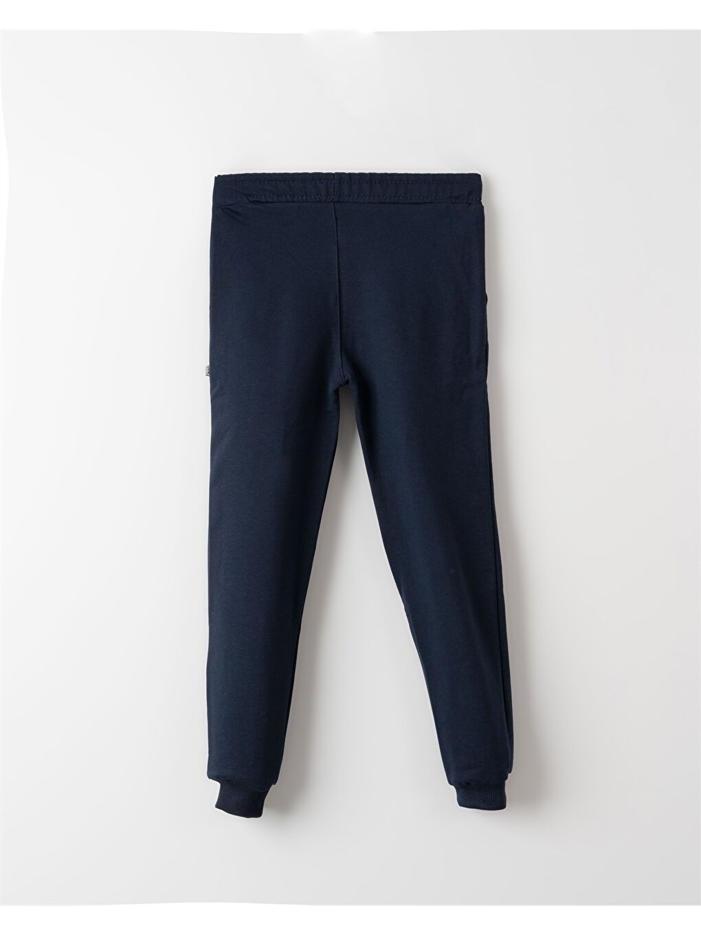 Lacivert Beli Lastikli Kız Bebek Jogger Eşofman Alt-4