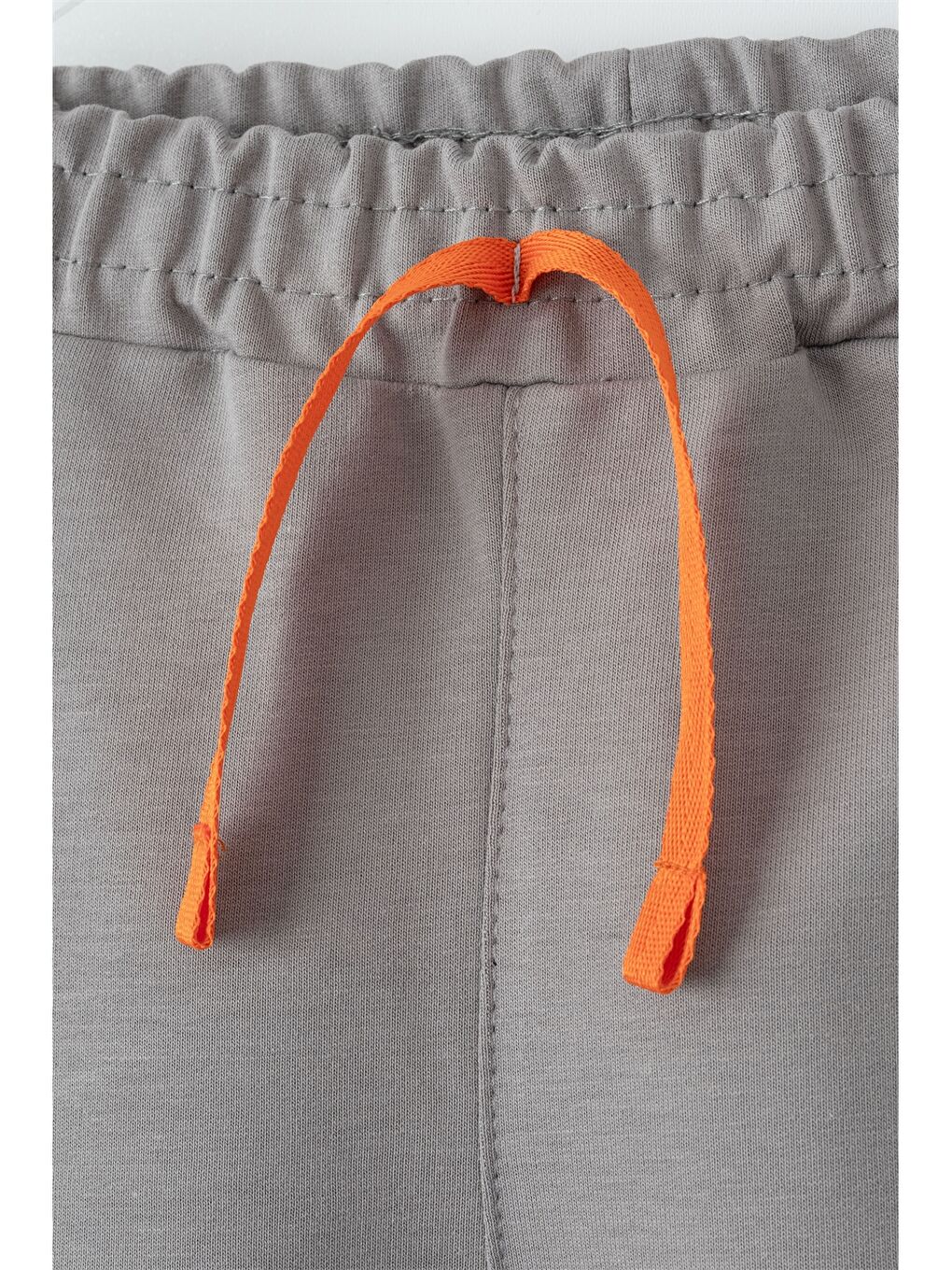 Gri Beli Lastikli Desenli Erkek Bebek Jogger Eşofman Altı-2