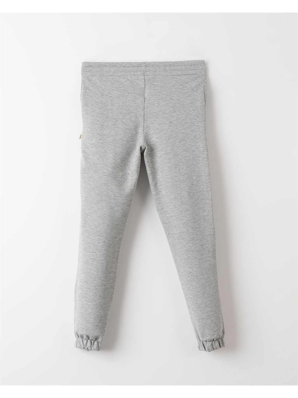 Gri Beli Lastikli Desenli Kız Çocuk Jogger Eşofman Altı-1