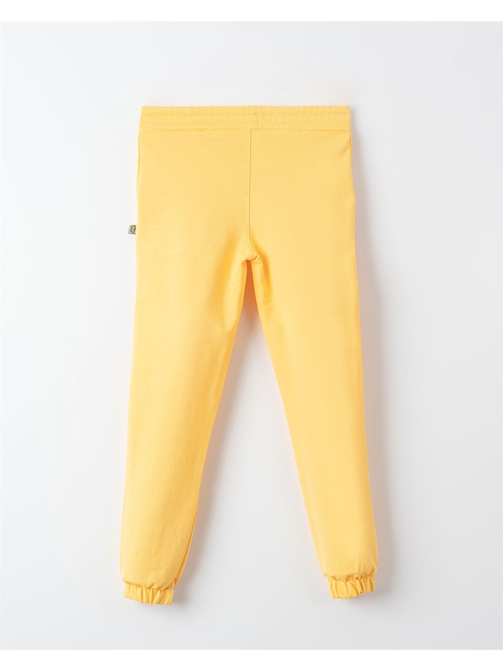 Sarı Beli Lastikli Desenli Kız Çocuk Jogger Eşofman Altı-1