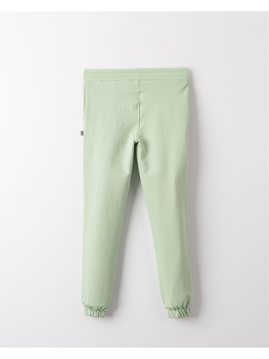 Yeşil Beli Lastikli Desenli Kız Çocuk Jogger Eşofman Altı-1