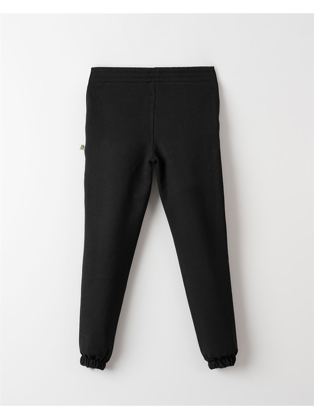 Siyah Beli Lastikli Desenli Kız Çocuk Jogger Eşofman Altı-4