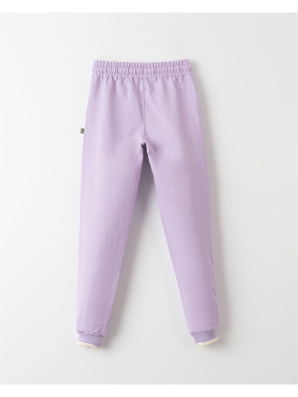 Lila Beli Lastikli Baskılı Kız Çocuk Jogger Eşofman Altı-1