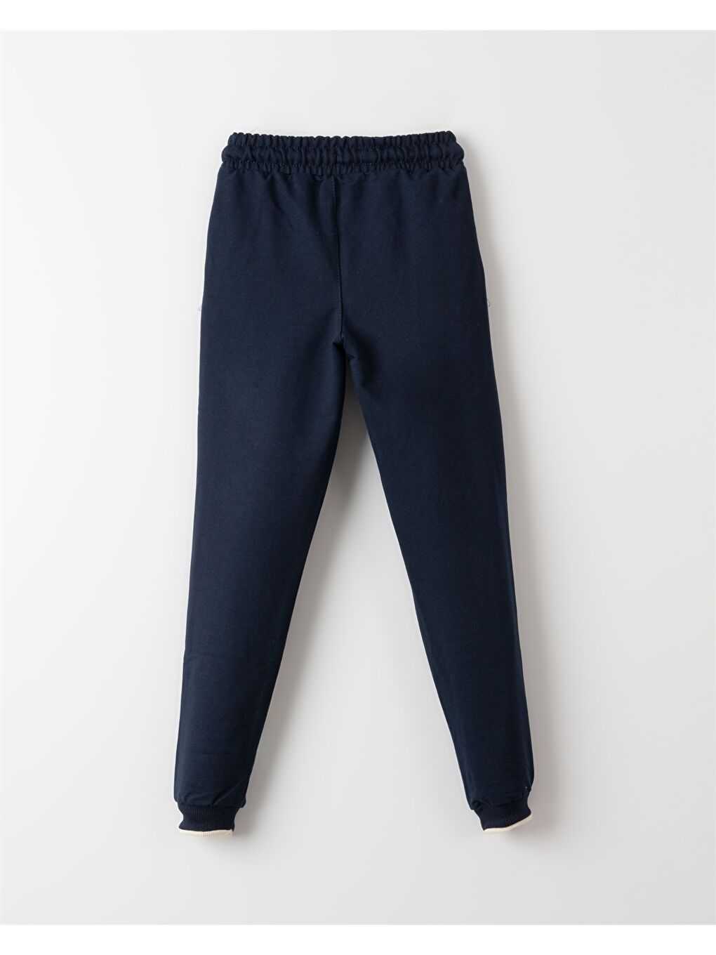 Lacivert Beli Lastikli Baskılı Kız Çocuk Jogger Eşofman Altı-1