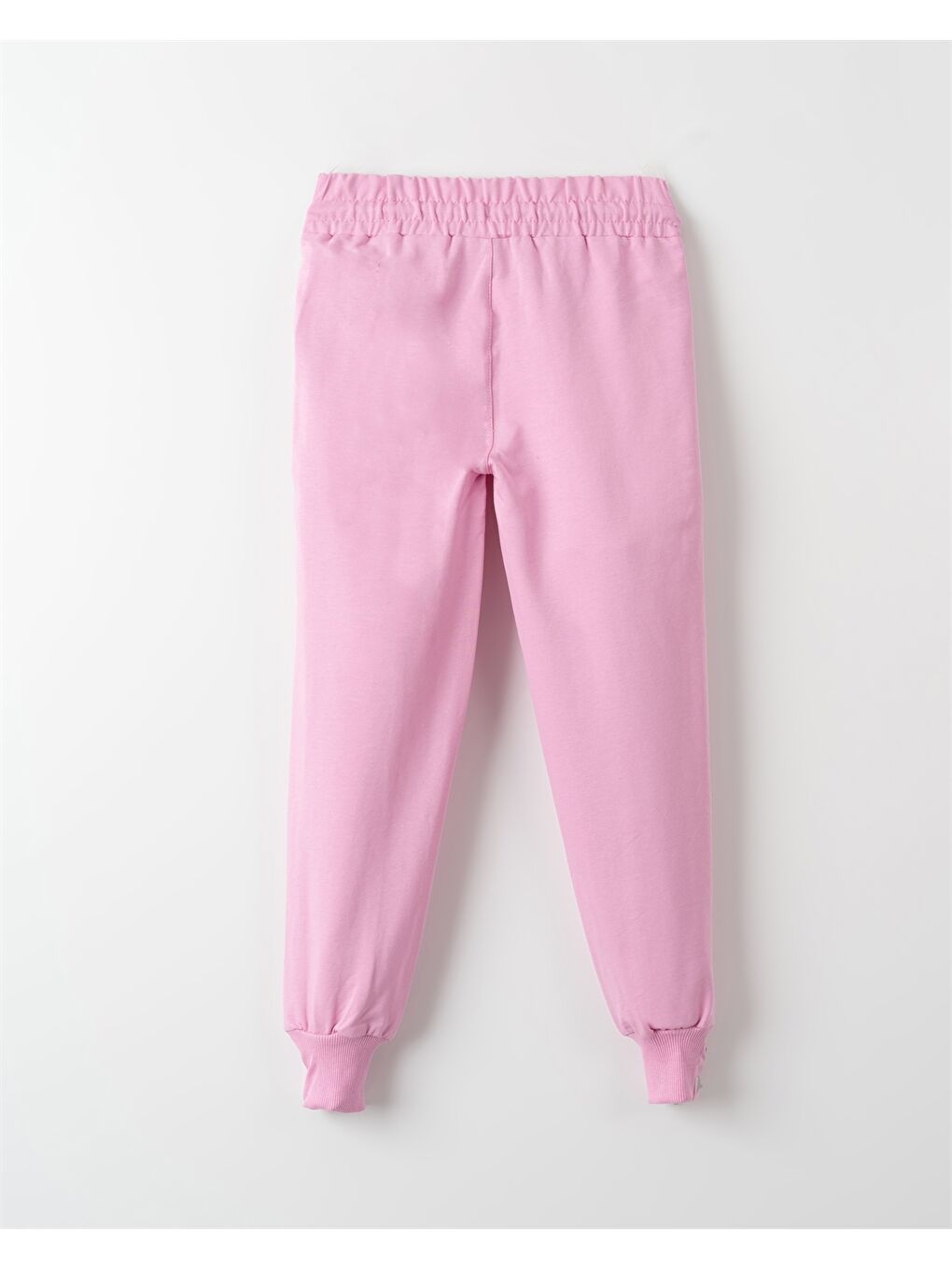 Pembe Beli Lastikli Kız Çocuk Jogger Eşofman Altı-1