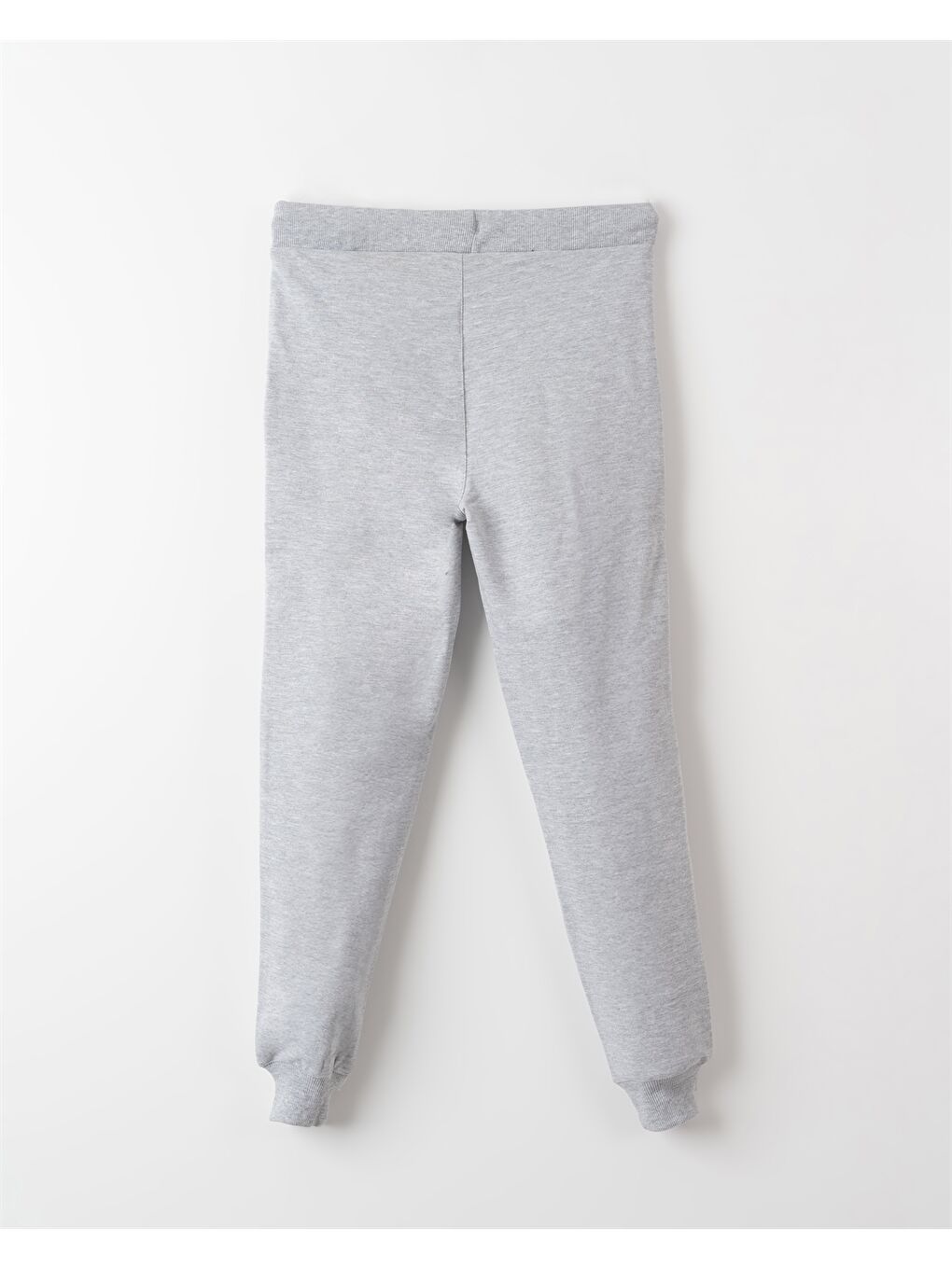 Gri Beli Lastikli Kız Çocuk Jogger Eşofman Altı-1