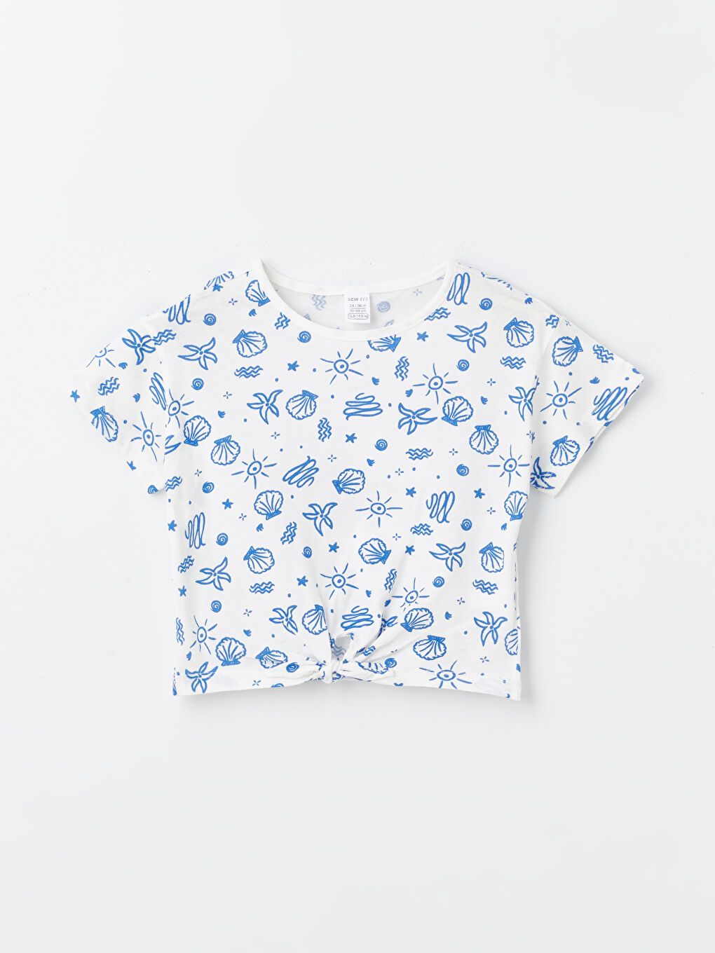 Poncho Crew Neck Printed Baby Girl T-shirt -S4KM24Z1-LU7