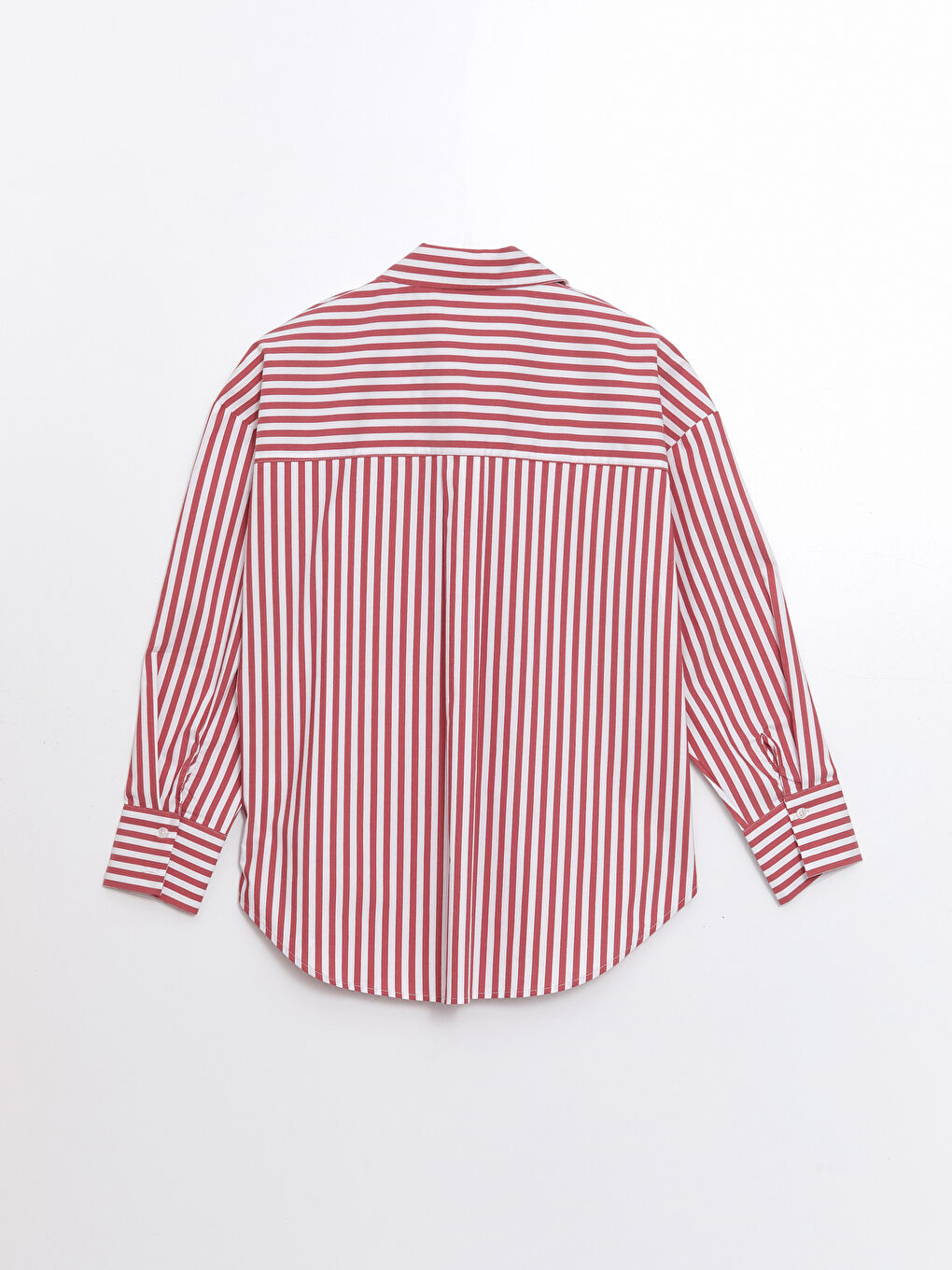 Striped Long Sleeve Oversize Women's Shirt -S4KM85Z8-LJE