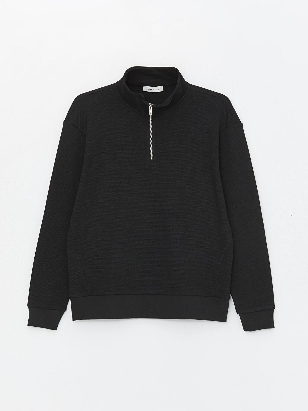 LCW Vision Siyah Dik Yaka Erkek Sweatshirt - 5