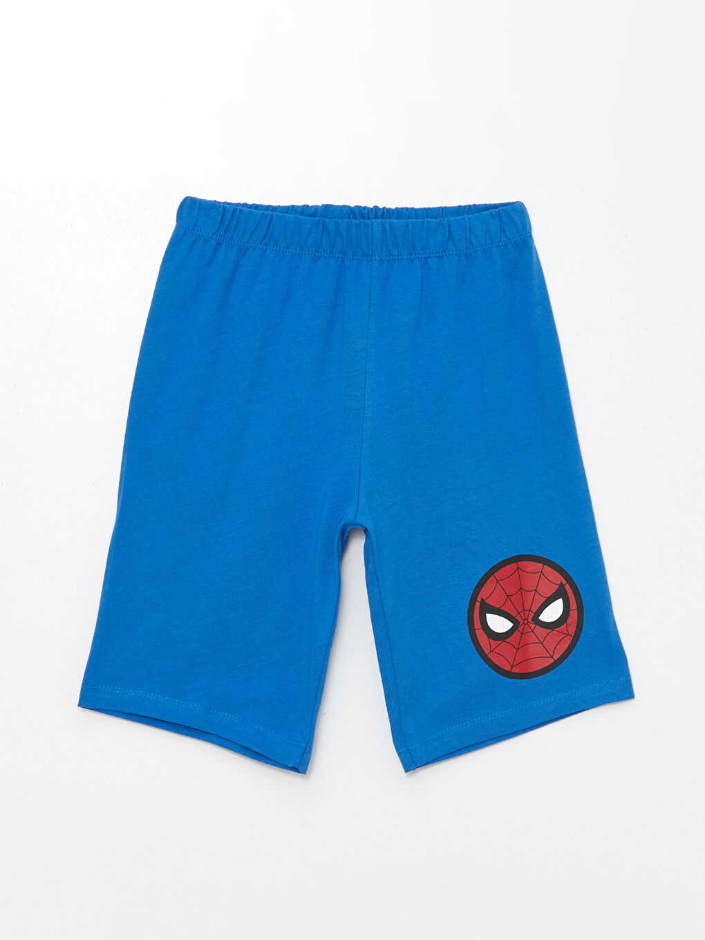 LCW Kids Canlı Kırmızı Bisiklet Yaka Spiderman Baskılı Erkek Çocuk Şortlu Pijama Takımı - 3