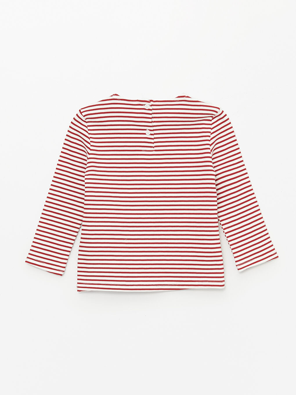 Baby Collar Long Sleeve Striped Baby Girl T-Shirt -S4KN95Z1-LJE