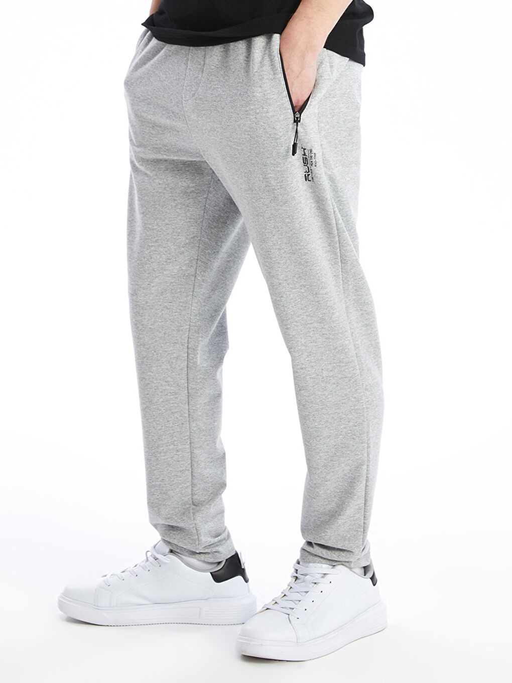 Gri Slim Fit Erkek Jogger Eşofman Altı-1