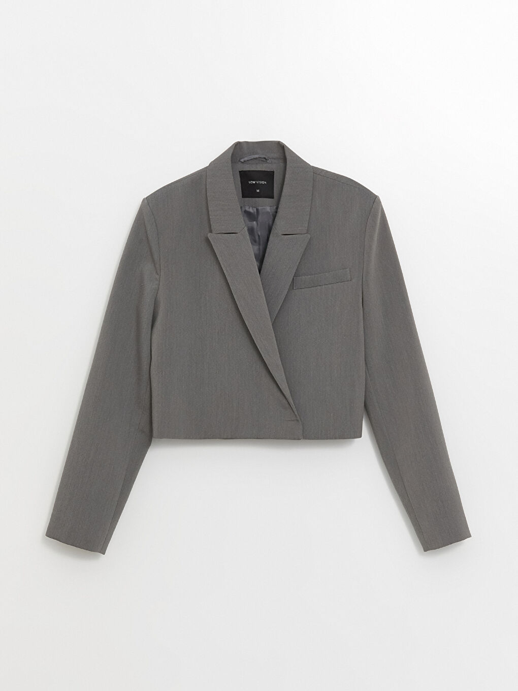 Straight Long Sleeve Crop Women's Blazer Jacket -S4KO22Z8-YGG