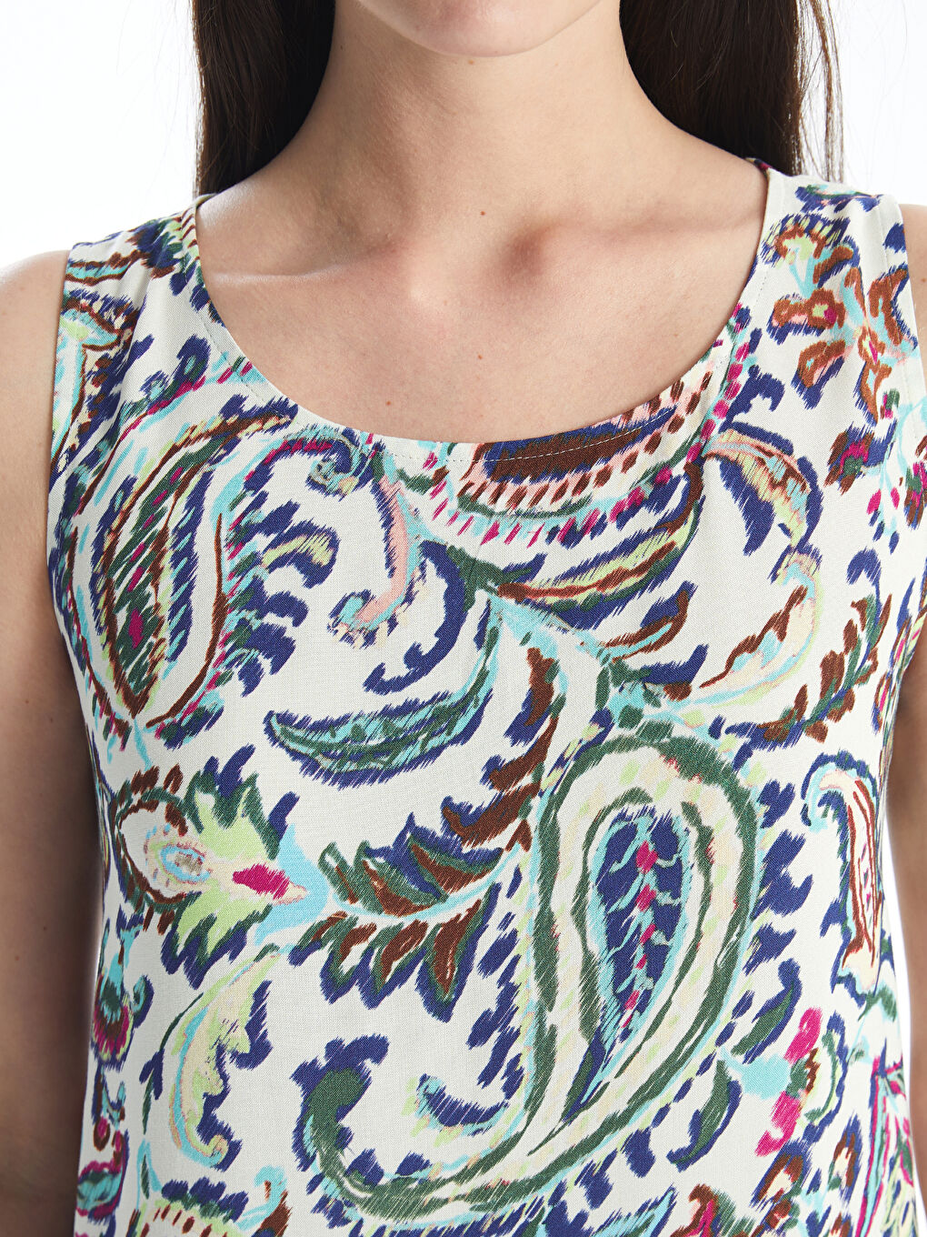 Crew Neck Floral A-Line Women's Dress -S4KO61Z8-F9C