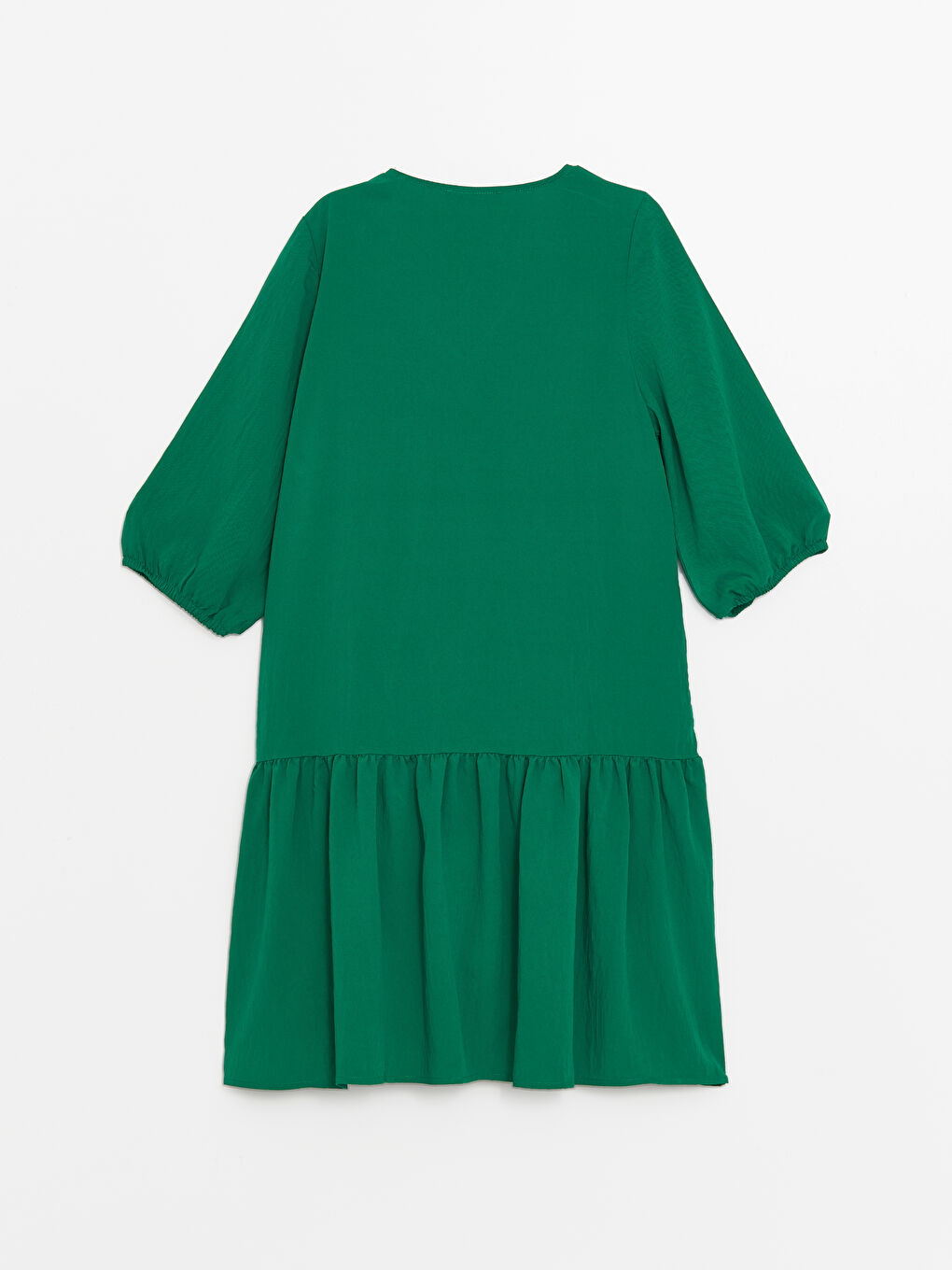 V-Neck Straight Balloon Sleeve Women's Dress -S4KO72Z8-YJG