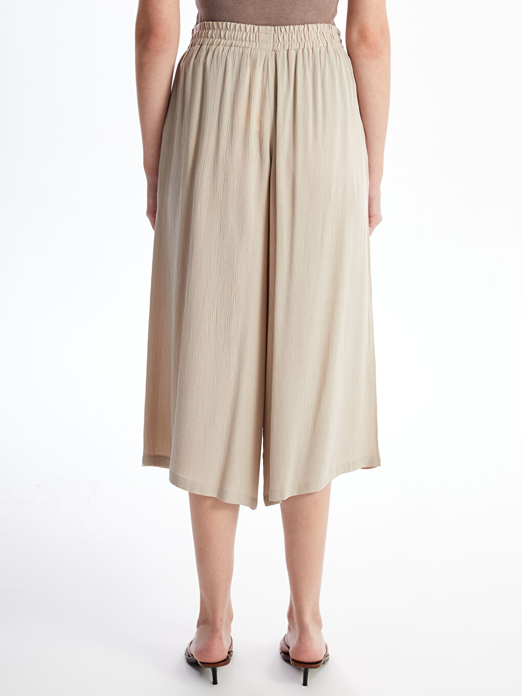 Elasticated Waist Loose Fit Women's Capri -S4KO77Z8-FFG