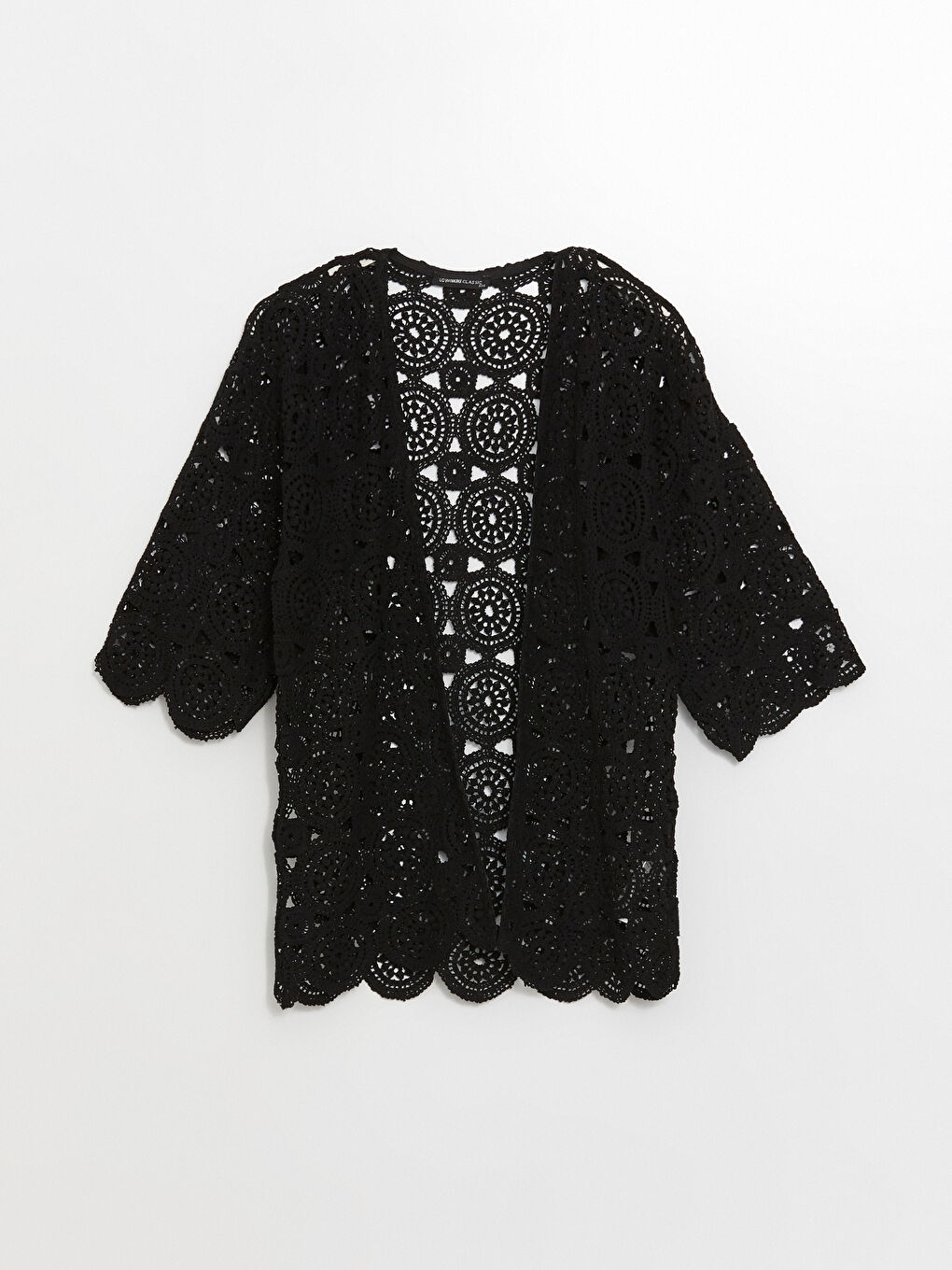 Shawl Collar Embroidered Oversize Women's Crochet Cardigan -S4KO83Z8-CVL
