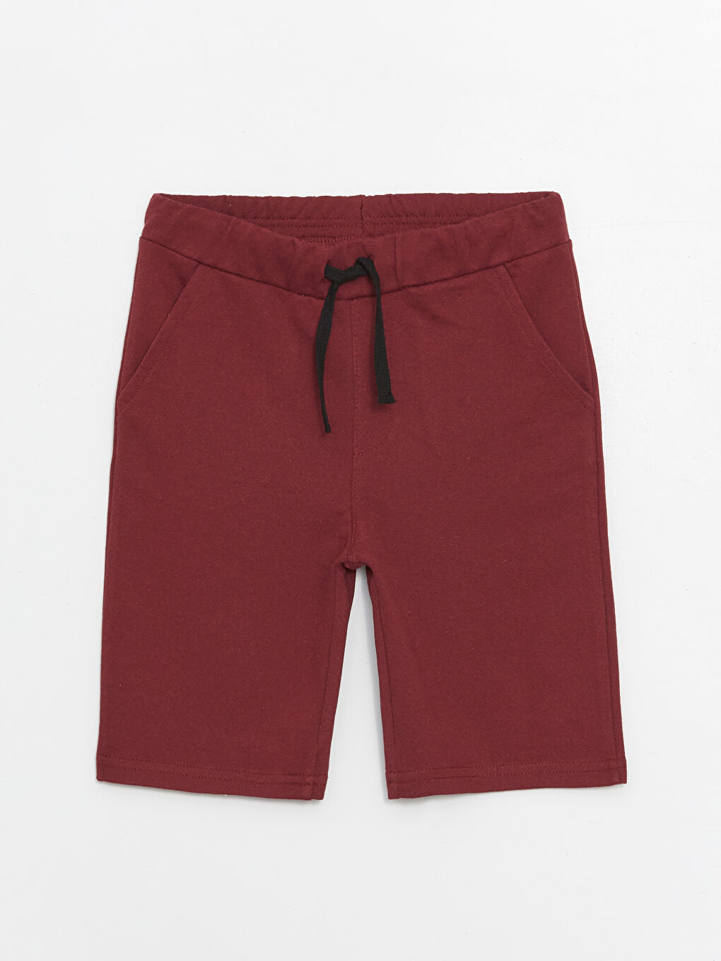 Bordo Beli Lastikli Basic Erkek Çocuk Şort