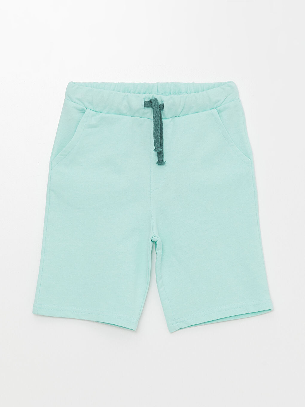 Yeşil Beli Lastikli Basic Erkek Çocuk Şort
