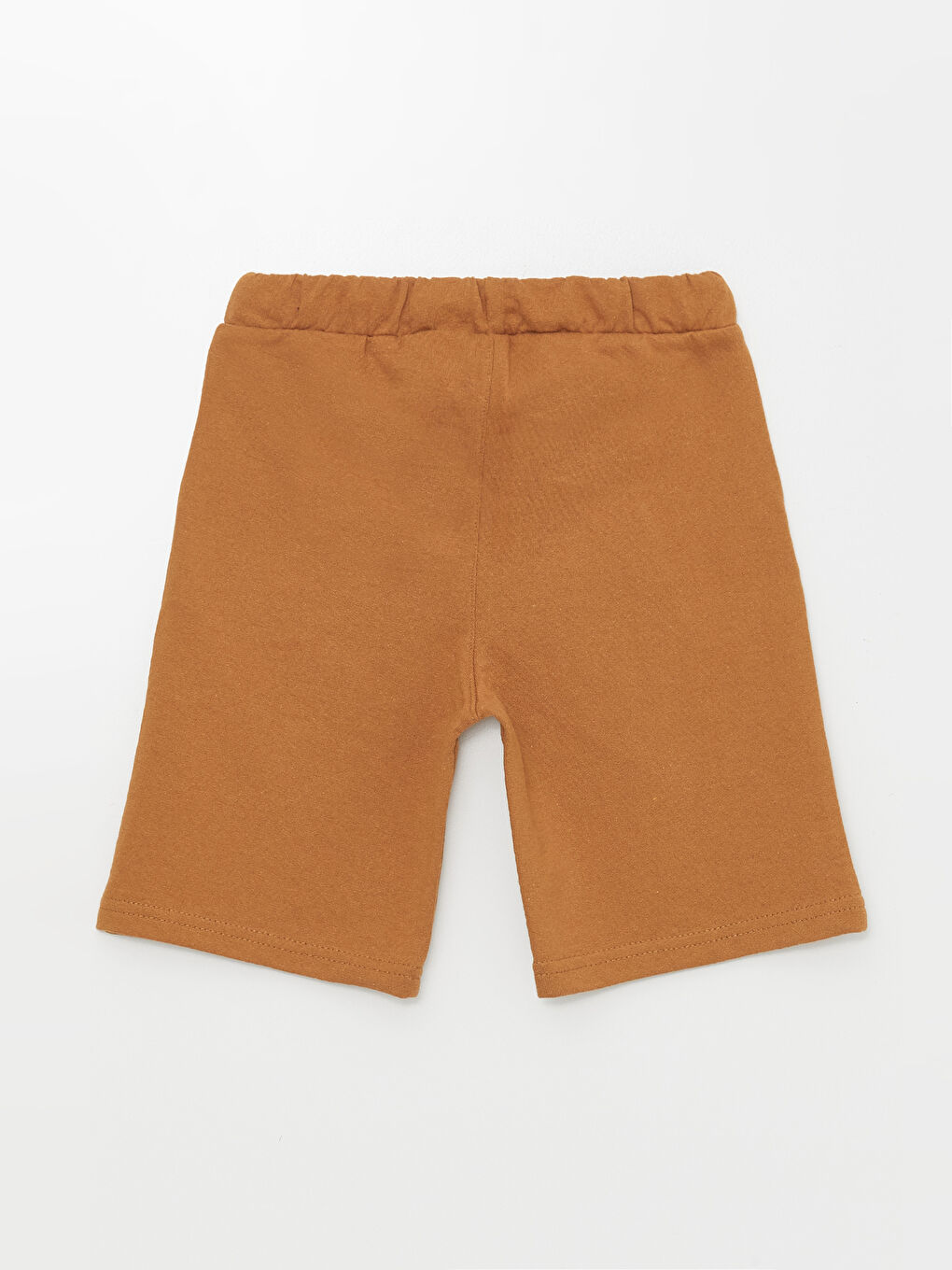 Kahverengi Beli Lastikli Basic Erkek Çocuk Şort-1